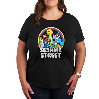 Plus Sesame Street Group Rainbow Graphic Tee