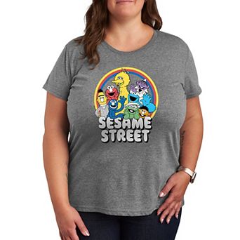 Plus Sesame Street Group Rainbow Graphic Tee