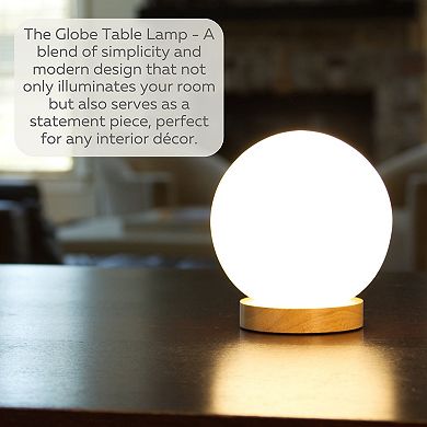 Glass Globe Table Lamp