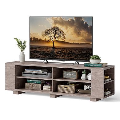 TV Stand Modern Wood Storage Console Entertainment Center