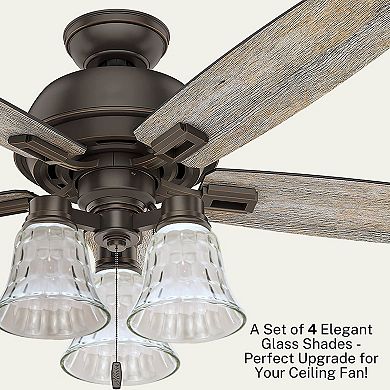 Ceiling Fan Light Covers - Clear Wave