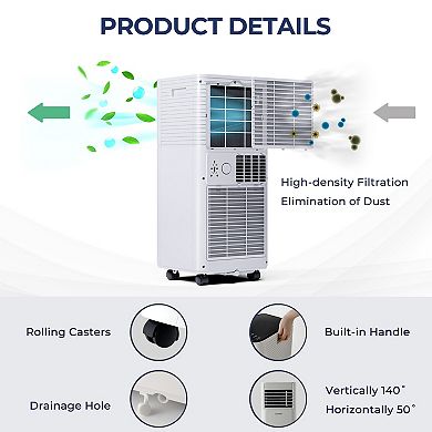 8000 BTU 3-in-1 Air Cooler with Dehumidifier and Fan Mode