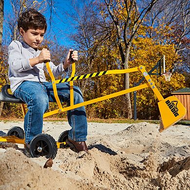 Big Dig Rolling Sandbox Digger Excavator Crane with 360 Degree Rotation Base