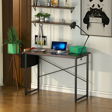 Computer Desk Modern Study Writing Table Home Office with Storage Bag