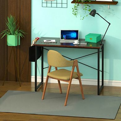 Computer Desk Modern Study Writing Table Home Office with Storage Bag