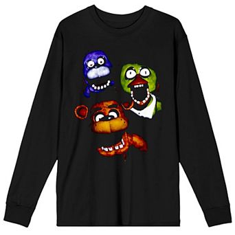 Men's Five Nights at Freddy's Group Portrait Long Sleeve Graphic Tee