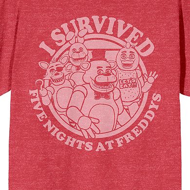 Men's Five Nights at Freddy's "I Survived" Group Portrait Graphic Tee