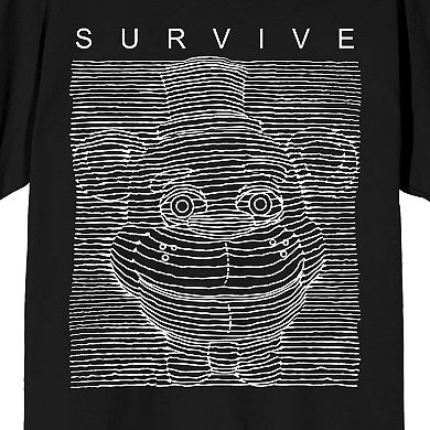 Men's Five Nights at Freddy's "Suriviv" Radio Line Sketch Graphic Tee