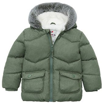 Baby Boy Rokka&Rolla Sherpa-Lined Hooded Puffer Jacket