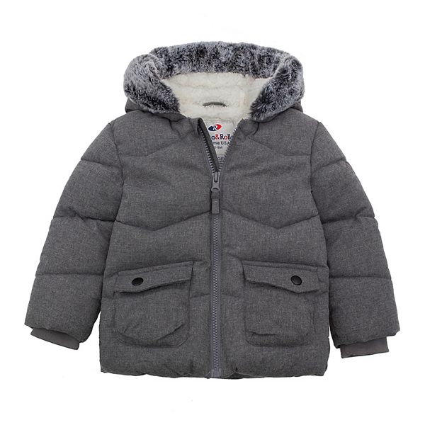 Baby Boy Rokka&Rolla SherpaLined Hooded Puffer Jacket
