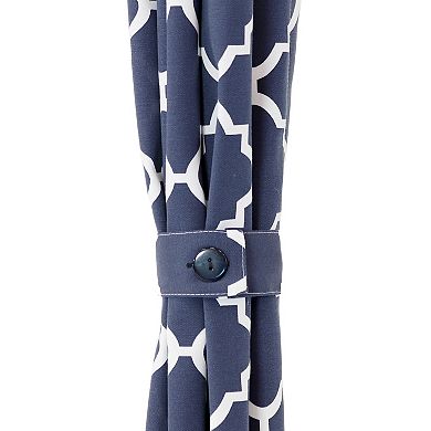 Sunnydaze Outdoor Curtain Panel - Blue - 52 in x 108 in - Set of 2