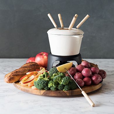 Cast Iron Fondue Set by Twine