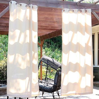 Sunnydaze Simple Outdoor Curtain Panel - Set of 2