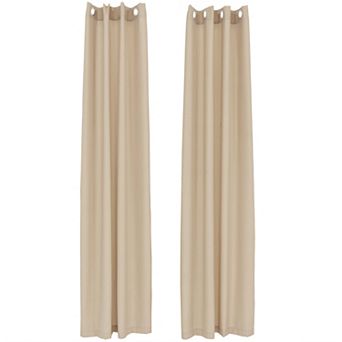 Sunnydaze Simple Outdoor Curtain Panel - Set of 2