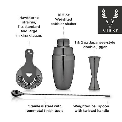 Gunmetal Mixologist Barware Set by Viski