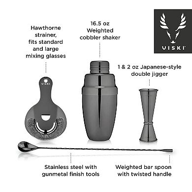 Gunmetal Mixologist Barware Set by Viski®