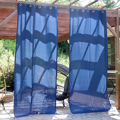 Sunnydaze Simple Outdoor Curtain Panel - Set of 2