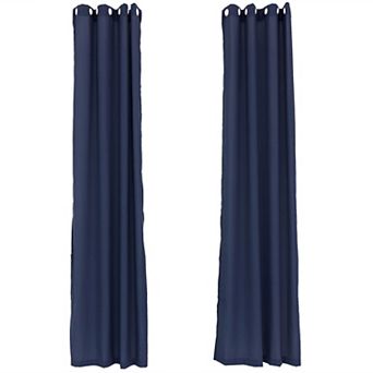 Sunnydaze Simple Outdoor Curtain Panel - Set of 2