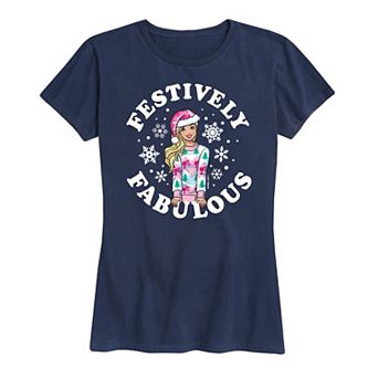 Women's Barbie® Festively Fabulous Graphic Tee