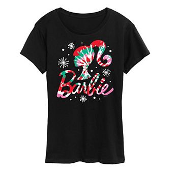 Women's Barbie® Holiday Tie Dye Logo Graphic Tee