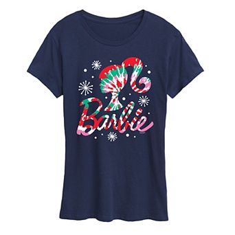 Women's Barbie® Holiday Tie Dye Logo Graphic Tee