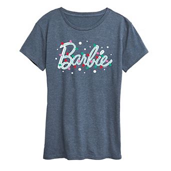 Women's Barbie® Logo Holiday Lights Graphic Tee