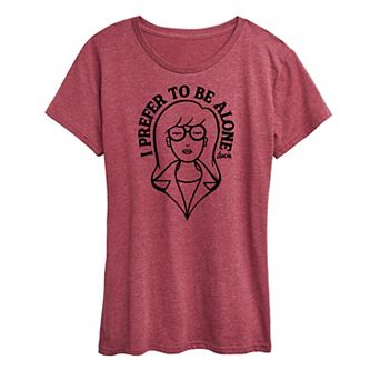 Women's Daria I Prefer To Be Alone Graphic Tee