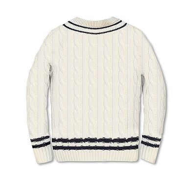Gioberti Kid's 100% Cotton V-neck Cable Knit Sweater