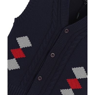 Gioberti Boy's 100% Cotton Diamond Knitted Vest