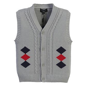 Gioberti Boy's 100% Cotton Diamond Knitted Vest