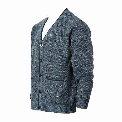 Gioberti Boys Cardigan Sweater With Soft Brushed Flannel Lining And Pockets