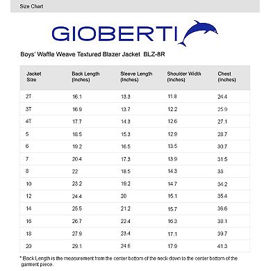 Gioberti Kid's Lightweight Waffle Weave Textured Blazer Jacket