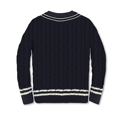 Gioberti Boys 100% Cotton V-neck Cable Knit Sweater