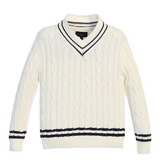 Gioberti Boy's 100% Cotton V-neck Cable Knit Sweater