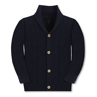 Gioberti Boy's 100% Cotton Knitted Shawl Collar Cardigan Sweater