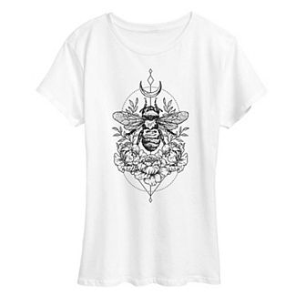 Women's Astrological Floral Bee Graphic Tee