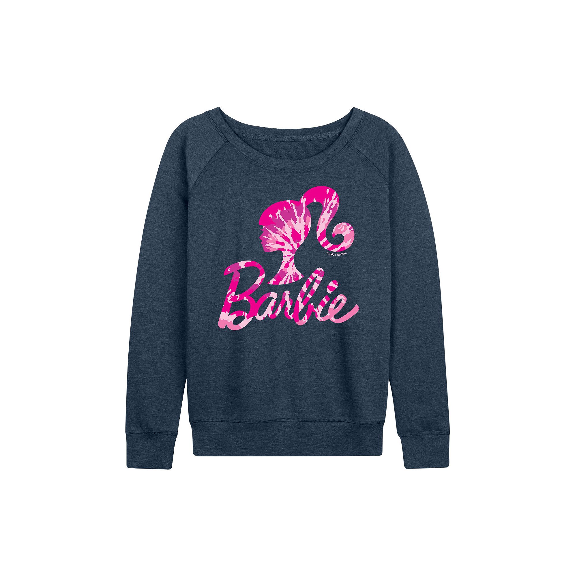 Womens Barbie® Logo French Terry Long Sleeve Tee, Girls, Size: Medium, G