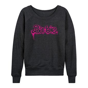 Women's Barbie® Spray Paint Logo French Terry Long Sleeve Tee