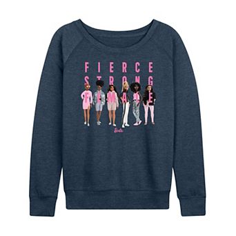 Women's Barbie® Fierce Strong Female French Terry Long Sleeve Tee
