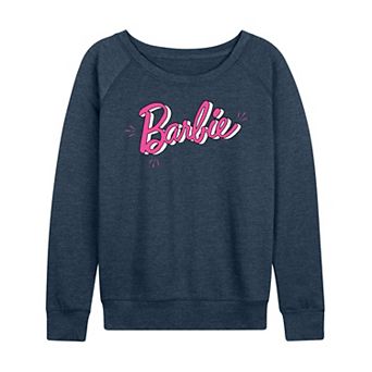 Women's Barbie® Sketch Logo French Terry Long Sleeve Tee