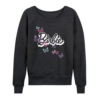 Women's Barbie® Butterfly Logo French Terry Long Sleeve Tee