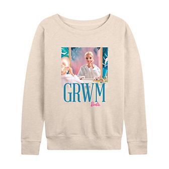 Women's Barbie® Grwm Barbie French Terry Long Sleeve Tee