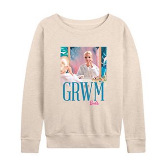Women's Barbie® Grwm Barbie French Terry Long Sleeve Tee