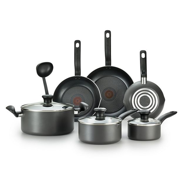 T-fal Initiatives Nonstick Cookware 10pc Set - Black