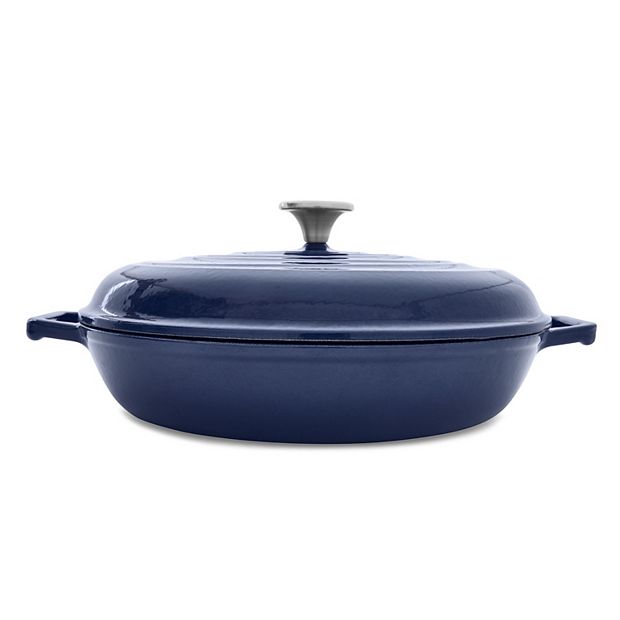 3.5-Quart Enameled Cast Iron Dutch Oven, Grey Sold by at Home