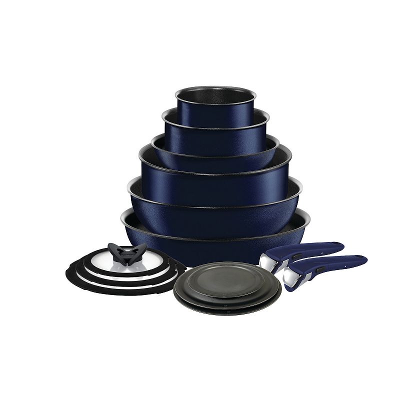 UPC 032406068506 product image for T-Fal Ingenio Expertise Platinum 14-pc. Non-Stick Cookware Set, Blue | upcitemdb.com