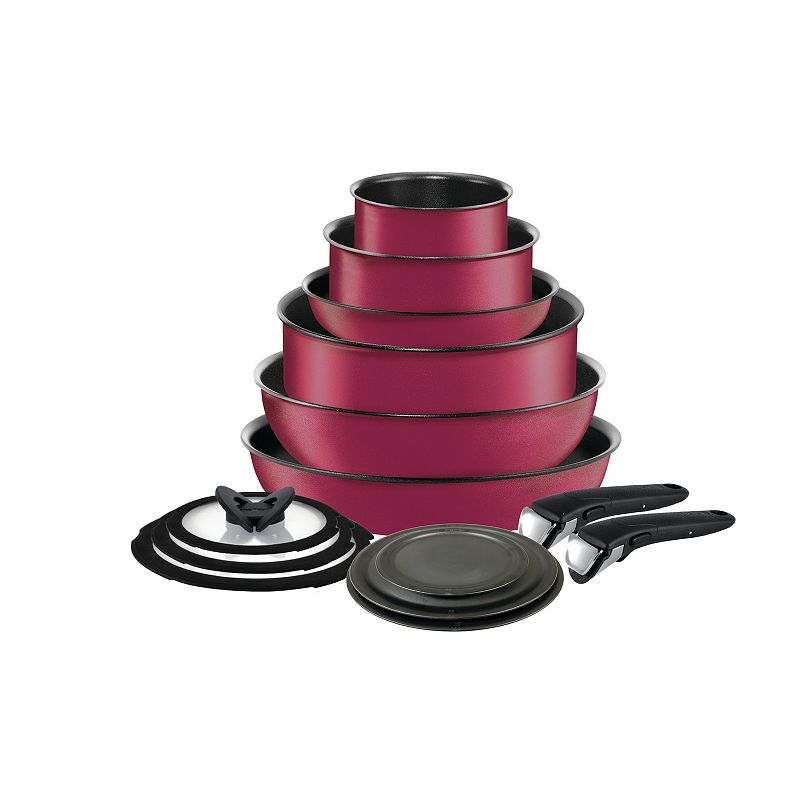 UPC 032406068568 product image for T-Fal Ingenio Expertise Platinum 14-pc. Non-Stick Cookware Set, Pink | upcitemdb.com