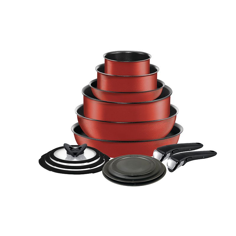 UPC 032406068520 product image for T-Fal Ingenio Expertise Platinum 14-pc. Non-Stick Cookware Set, Red | upcitemdb.com