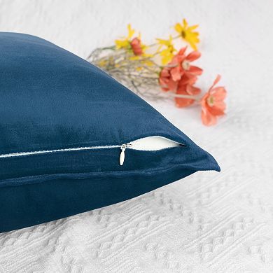2Pcs Velvet Throw Home Decor Solid Couch Sofa Living Room Pillow Covers 18" x 18"