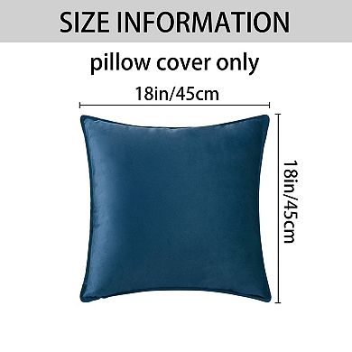2Pcs Velvet Throw Home Decor Solid Couch Sofa Living Room Pillow Covers 18" x 18"